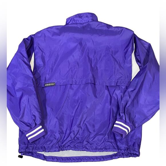 Rennoc Purple and White Varsity Style Quarter zip Jacket Adult Large - Picture 2 of 4